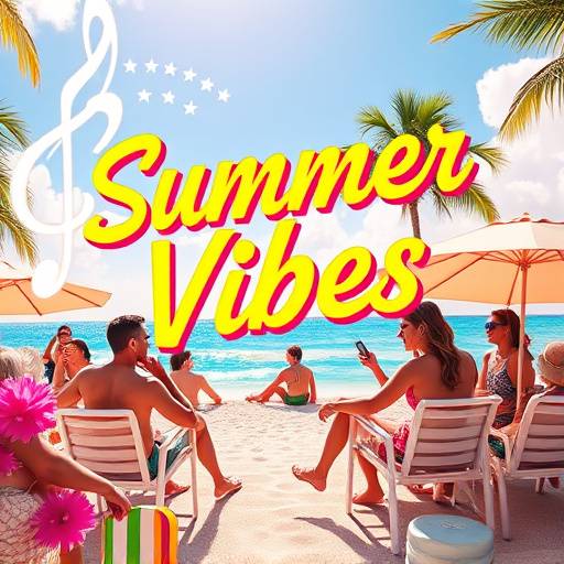 Albumcover for 'Summer Vibes', et pop album.